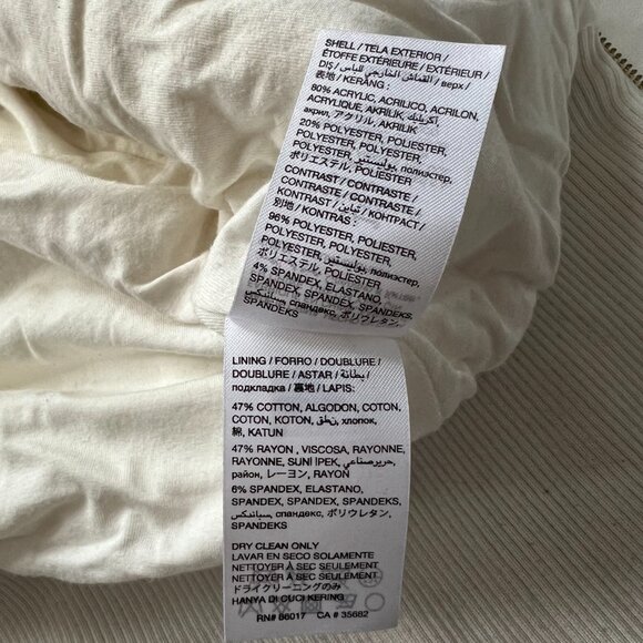 Y2k bebe jacket womens XS white faux fur hooded pom pom cropped hoodie vintage - Picture 15 of 15